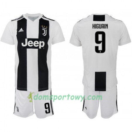 Koszulka Juventus Higuain 9 Dziecięcy Domowe Koszulki Piłkarskie 2018-2019 Krótki Rękaw